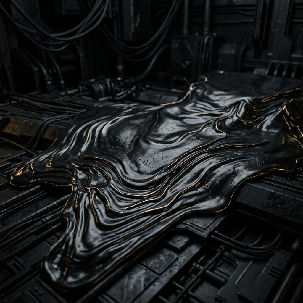 Liquid metal abstract texture